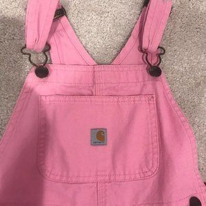 Youth Carhartt Pink Overall Bibs Size 6